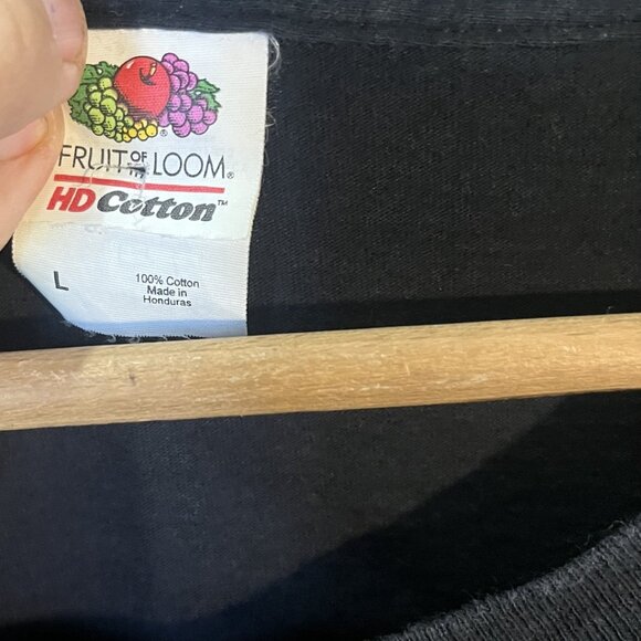 Wolf Dreamcatcher Graphic T-Shirt Black L | Fruit of the Loom HD Cotton | Tribal - Picture 3 of 5